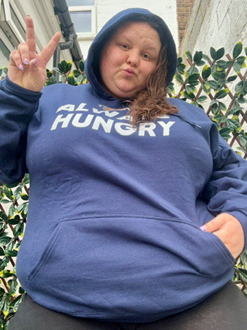 Always Hungry – Premium Softstyle Hoodie with Neon “Feed Me” Back Print | Fat Admiration, Thicc Fit, Body Positive