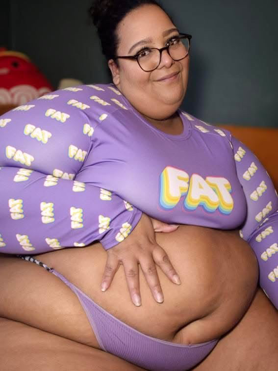 FAT Bold Rainbow and Purple Long Sleeve Crop Top | Bold Curvy Unapologetic | Plus Size Body Positive Activewear | #EffYourBodyStandards