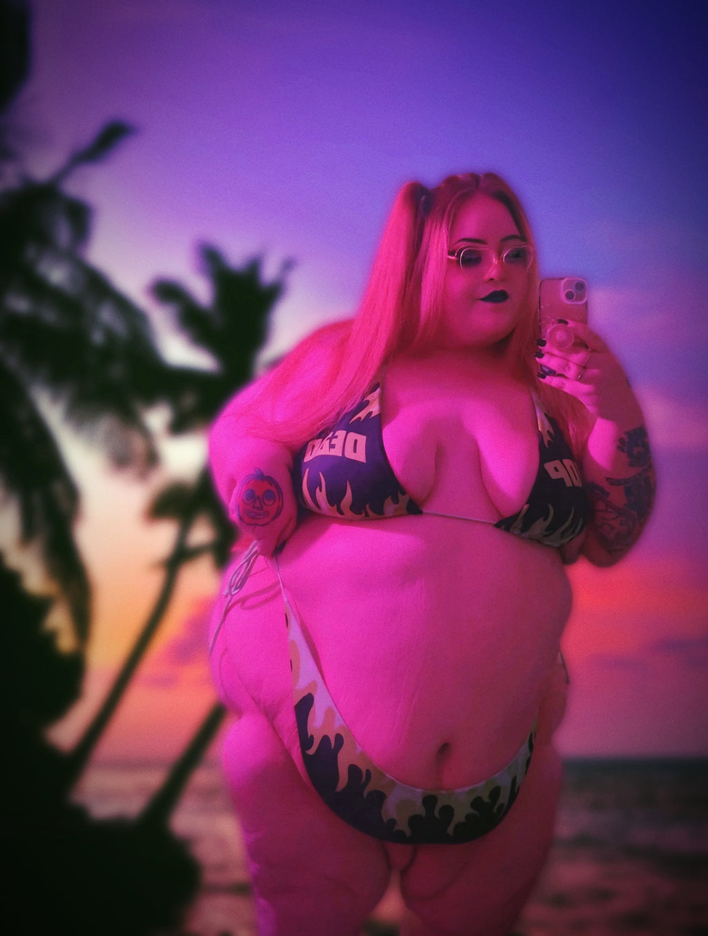 Drop Dead Gorgeous Recycled String Bikini | Get Thicker Stickers x Tei Gemini Jacobs Collab | Up to Size 6XL