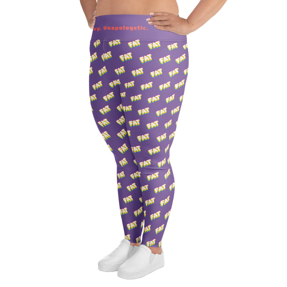 Bold FAT Leggings | Plus Size Body Positive Apparel | Curvy, Confident, Unapologetic Activewear | #EffYourBodyStandards