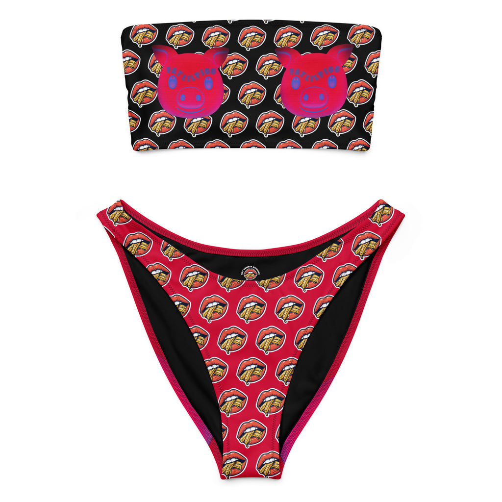 FatLilPigg x Get Thicker Stickers Collab Bikini | Bold Curvy Swimwear | Eco-Friendly Recycled Fabric