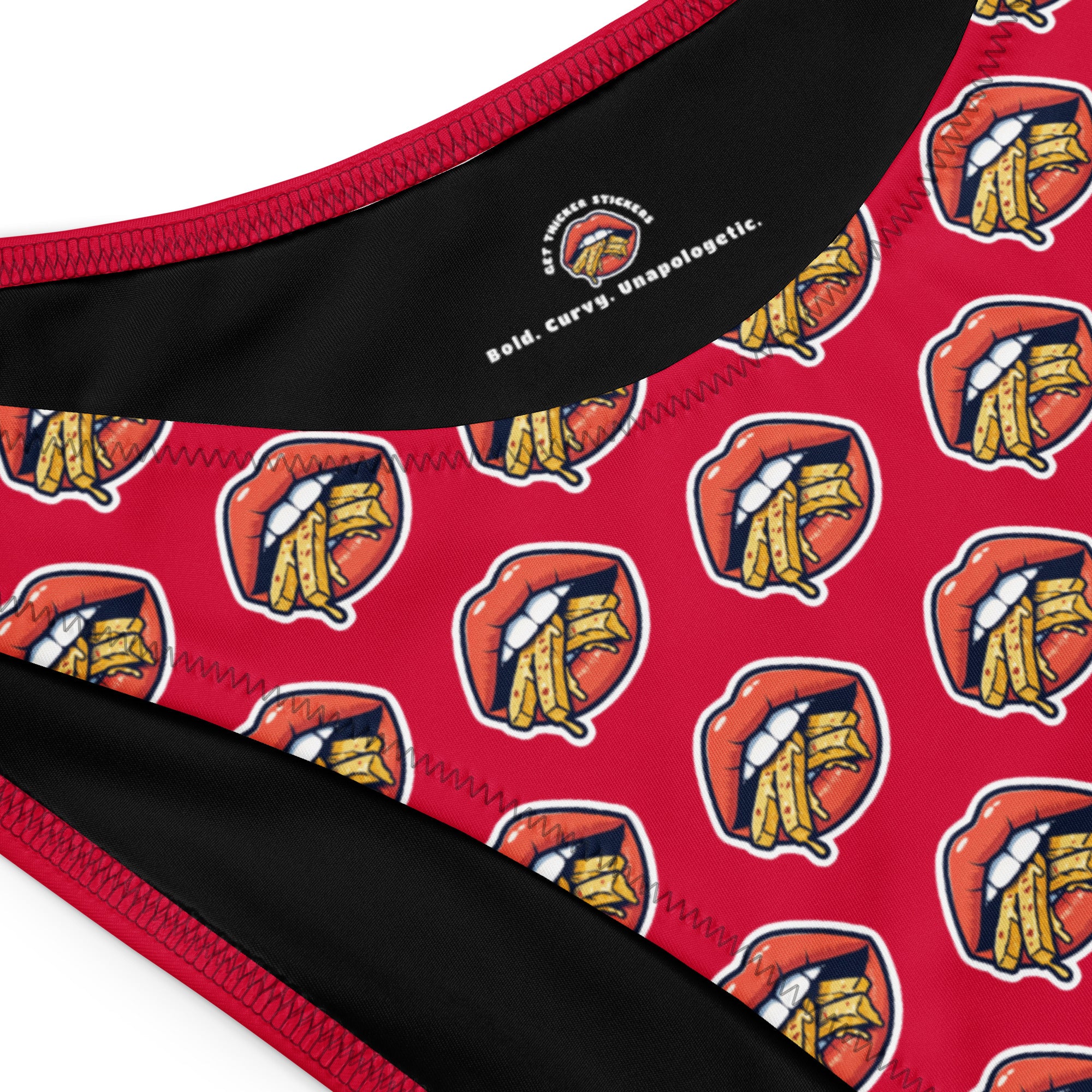 FatLilPigg x Get Thicker Stickers Collab Bikini | Bold Curvy Swimwear | Eco-Friendly Recycled Fabric