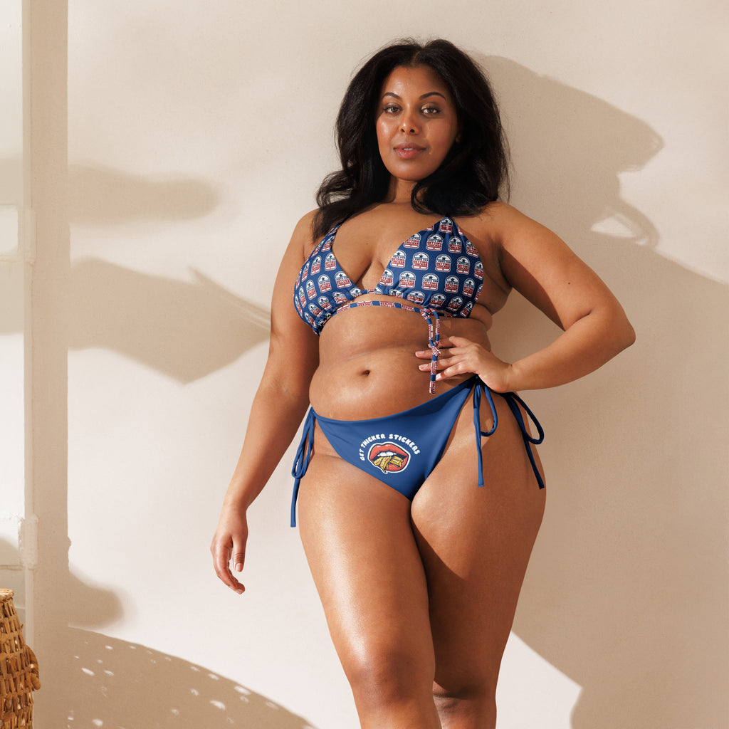 I Vote for Getting Thicker Bikini – Red, White & Blue Curvy Pride Swimwear  | Plus Size Swimwear up to 6XL | Bold Curvy Body Positive Bathing Suit | Fun Summer Statement Swim