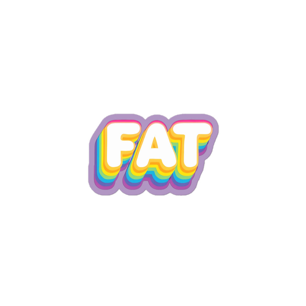 FAT Die Cut Sticker | Bold Body Positive Vinyl Decal | Curvy Pride & Self-Love | Durable & Waterproof | Worldwide Shipping