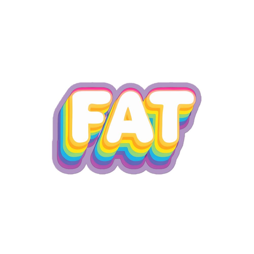 FAT Die Cut Sticker | Bold Body Positive Vinyl Decal | Curvy Pride & Self-Love | Durable & Waterproof | Worldwide Shipping