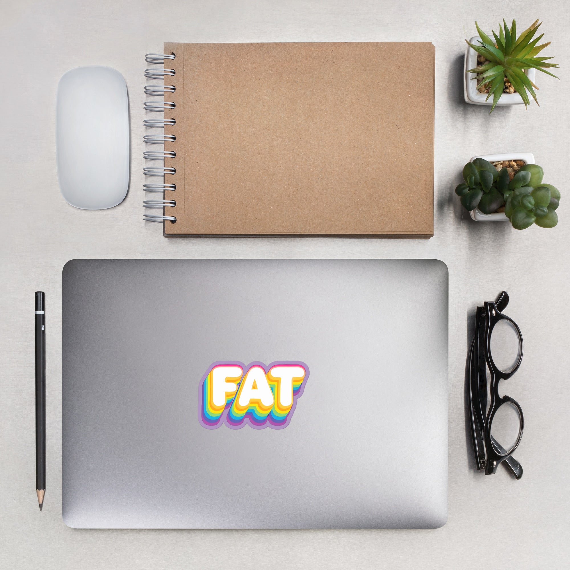 FAT Die Cut Sticker | Bold Body Positive Vinyl Decal | Curvy Pride & Self-Love | Durable & Waterproof | Worldwide Shipping