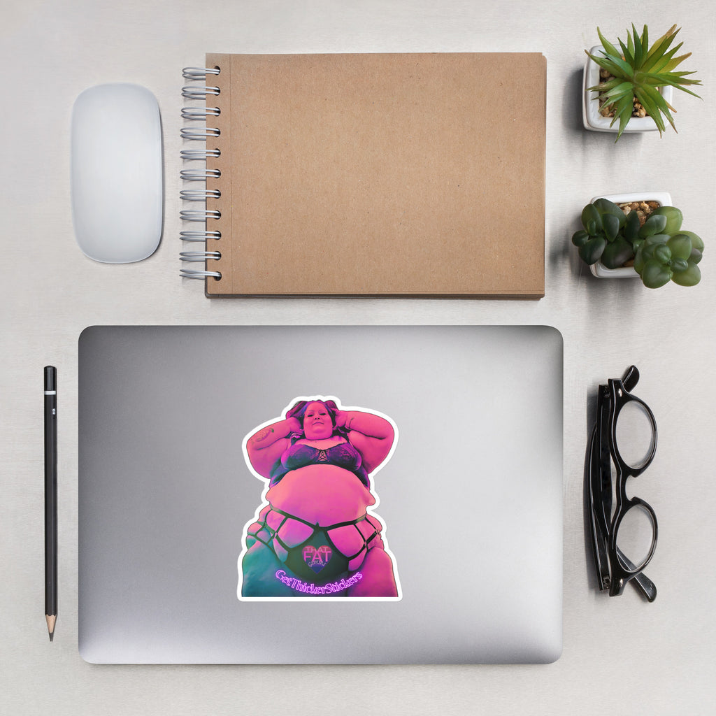 ThatFatGemini x Get Thicker Stickers Collab SSBBW Lingerie Kiss-Cut Sticker