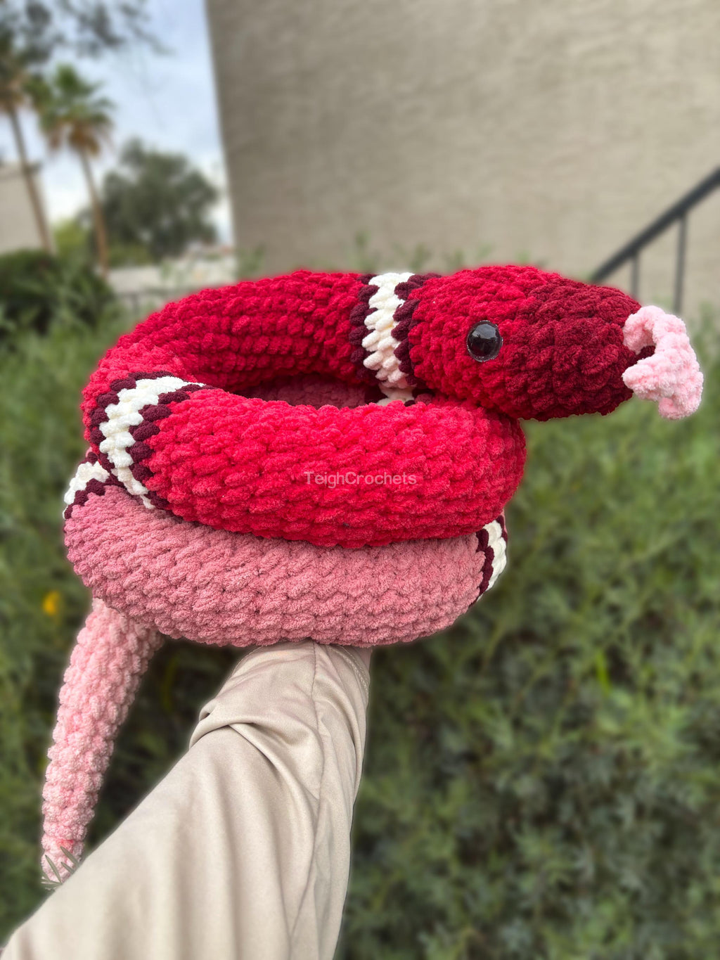 6ft Jumbo Crochet Snake Plush