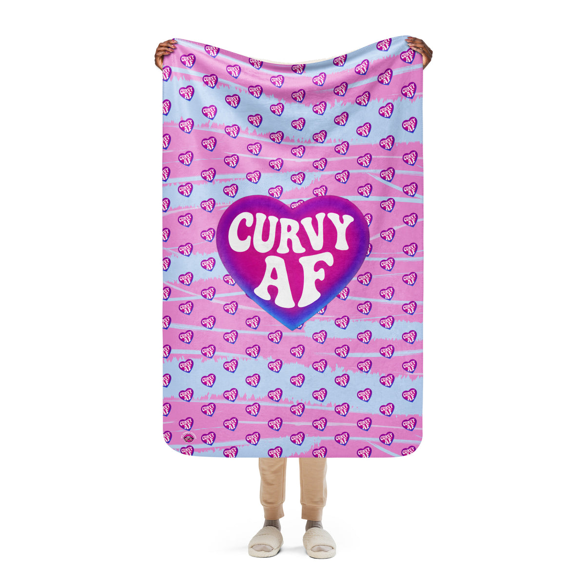 Curvy AF Sherpa Blanket