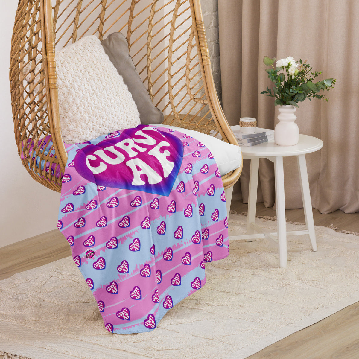Curvy AF Sherpa Blanket