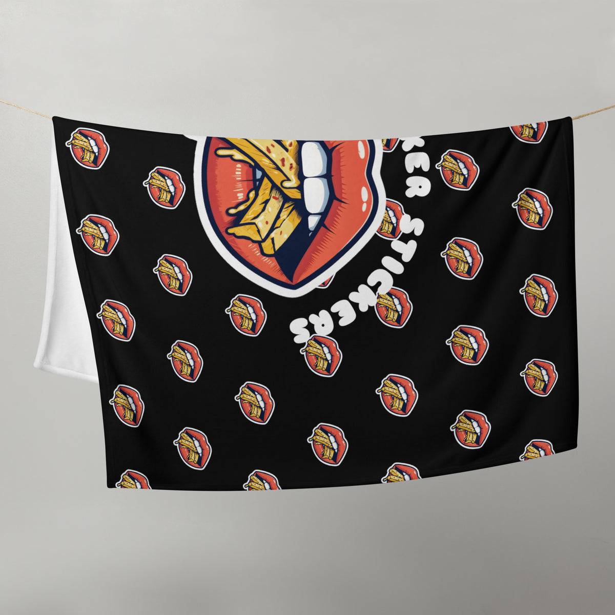 Get Thicker Stickers Signature Throw Blanket
