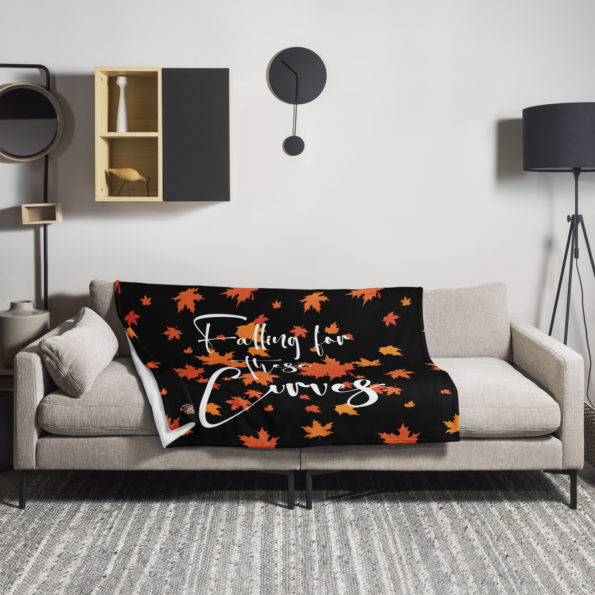 Falling for These Curves Throw Blanket